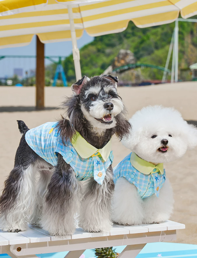 Classic Plaid Tie Shirt Pet Clothing