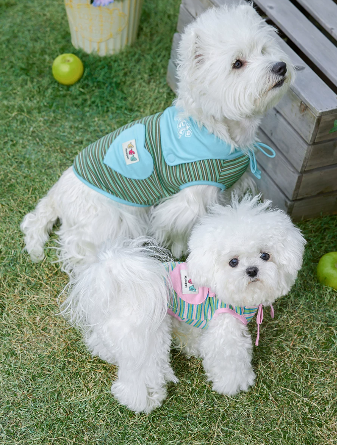 Striped Shawl Style Summer Pet Vest