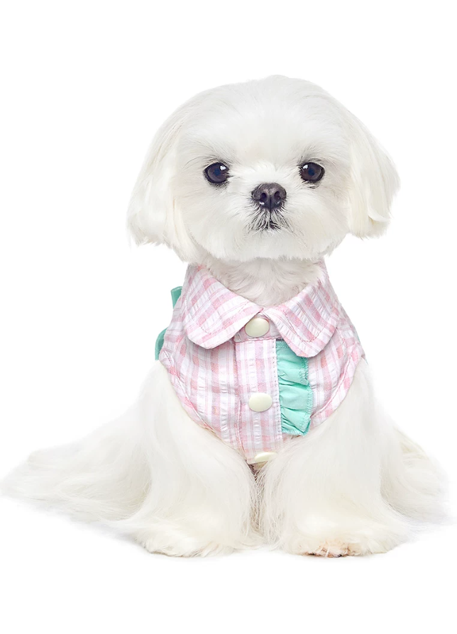 Linen Breeze Summer Pet Shirt Vest for Small Dogs
