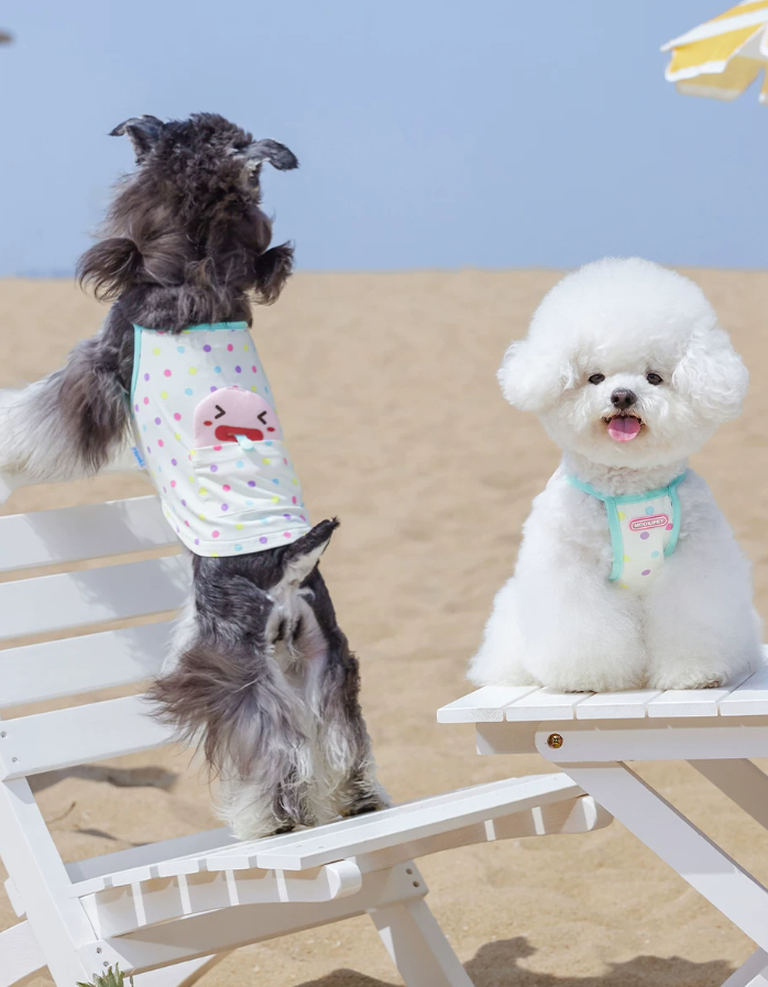 Polka Dot Cooling Strap Pet Outfit for Small Dogs