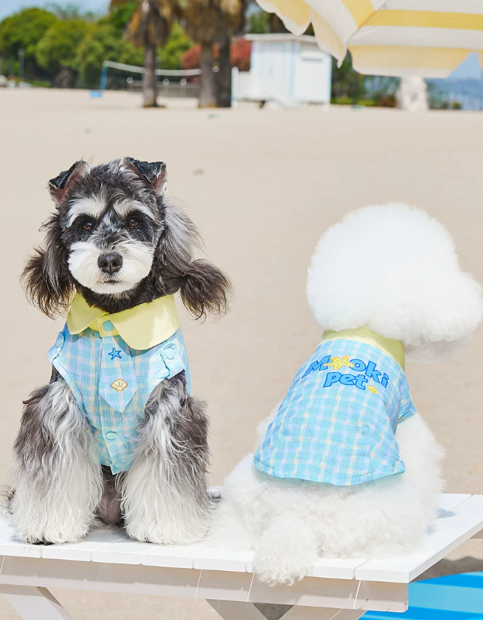 Classic Plaid Tie Shirt Pet Clothing