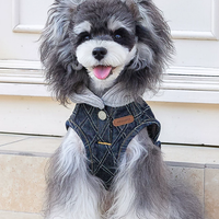 Stylish Denim Vest for Schnauzer Bichon Dogs