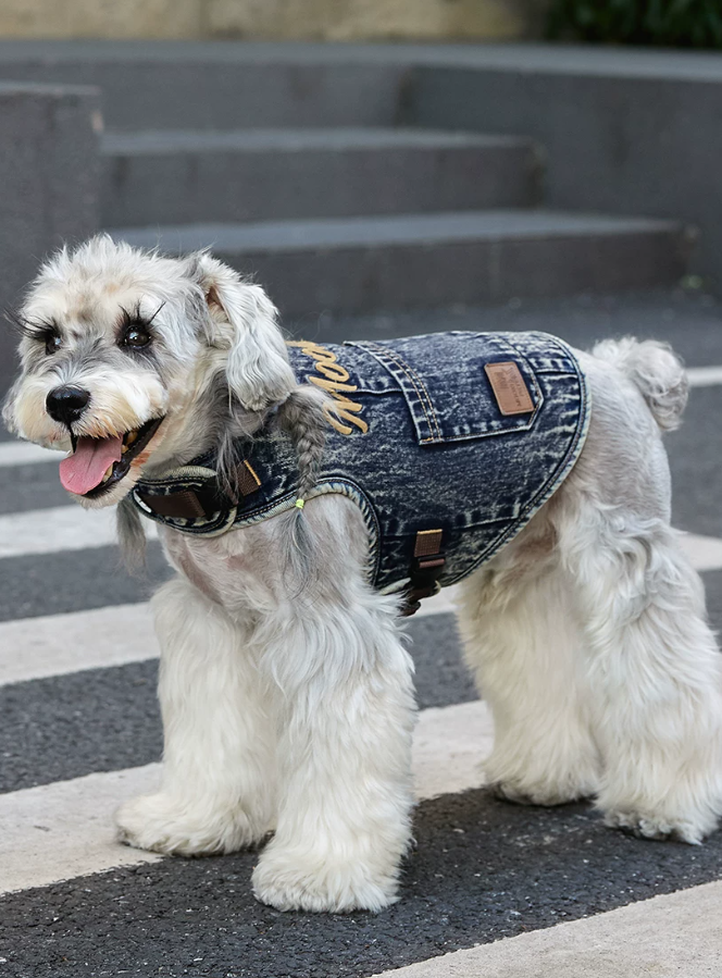Harness Denim Summer Pet Shirt Vest