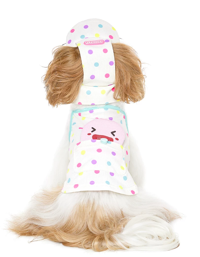 Polka Dot Cooling Strap Pet Outfit for Small Dogs