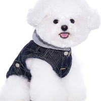 Stylish Denim Vest for Schnauzer Bichon Dogs