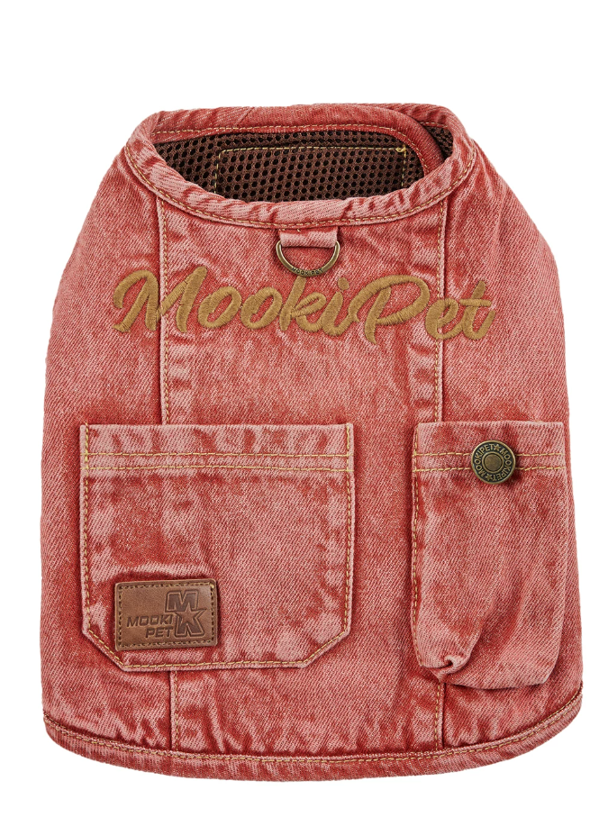 Harness Denim Summer Pet Shirt Vest