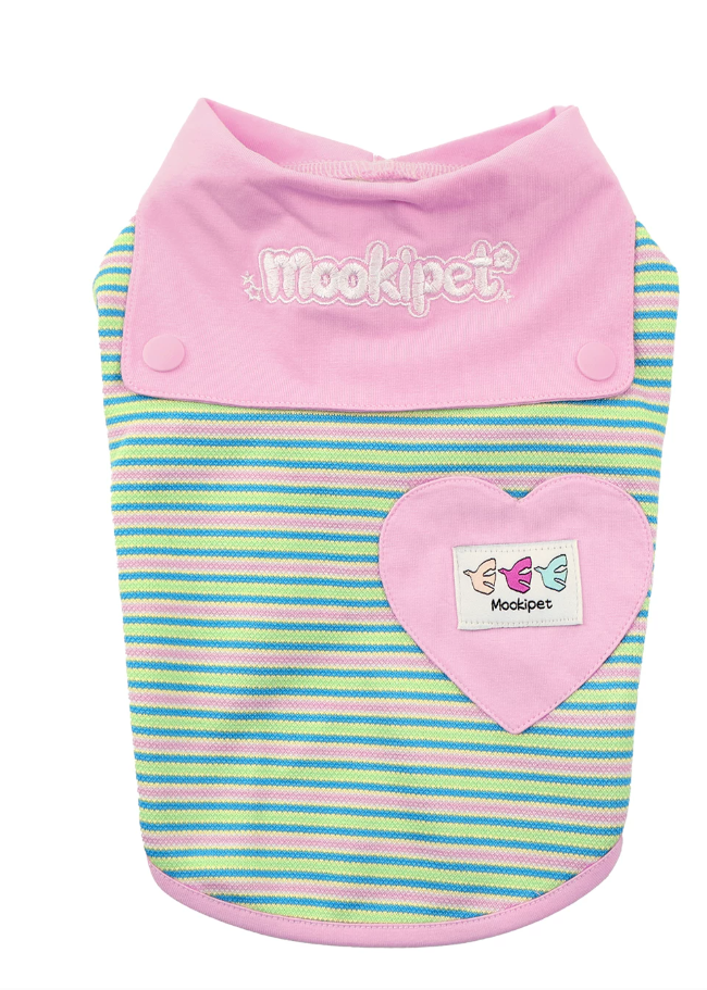 Striped Shawl Style Summer Pet Vest