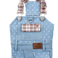 Denim Style Leash Vest for Small Dogs